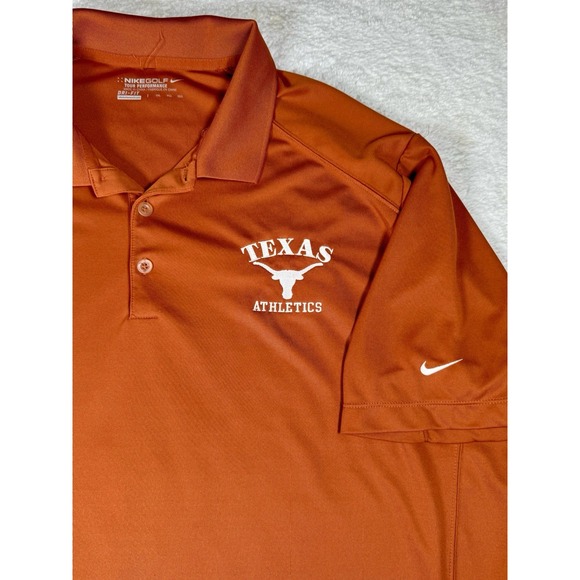 Nike Golf University Of Texas UT Mens Size XX-Large 2XL‎ Polo Dri Fit  Longhorns - Picture 1 of 9